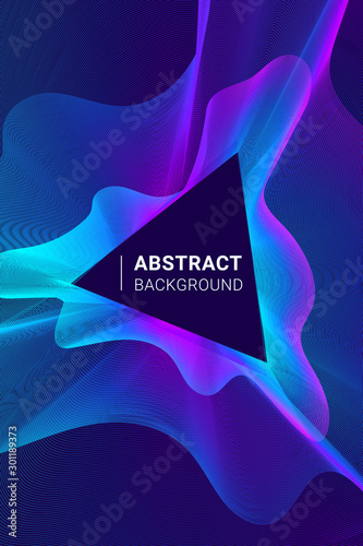 Futuristic pink and blue triangle abstract background