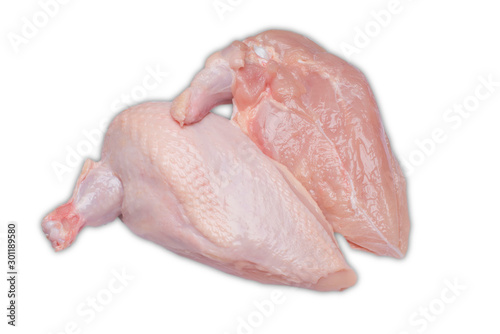 Photos Raw chicken meat on a white background