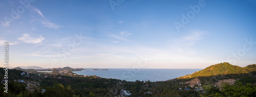 Panorama view over the Gulf of Siam  Koh Samui  Suratthani  Thailand.