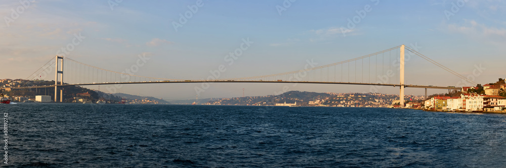 The Bosphorus Bridge connecting Europe and Asia. The Bosphorus Bridge connecting Europe and Asia.