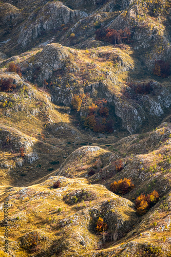 Durmitor National Park during a colourful fall season in Montenegro
