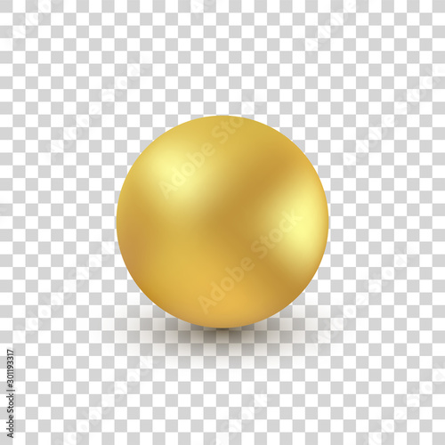 3d golden bead transparent background