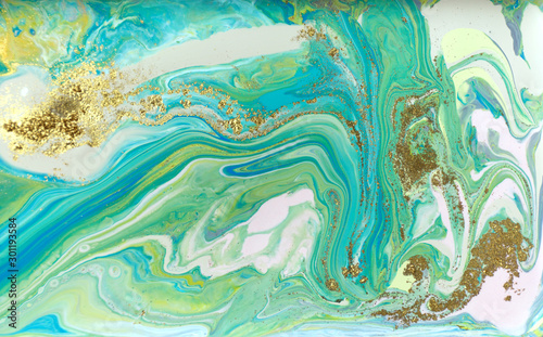 Beautiful unique turquoise acrylic marble background