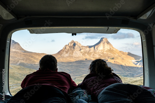 Freedom of a camper van exploring the mountains eating, cooking and cleaning looking at the Durmitor National Park