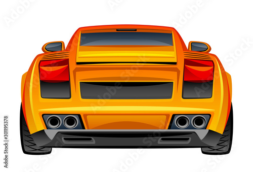 Sport car on a white background