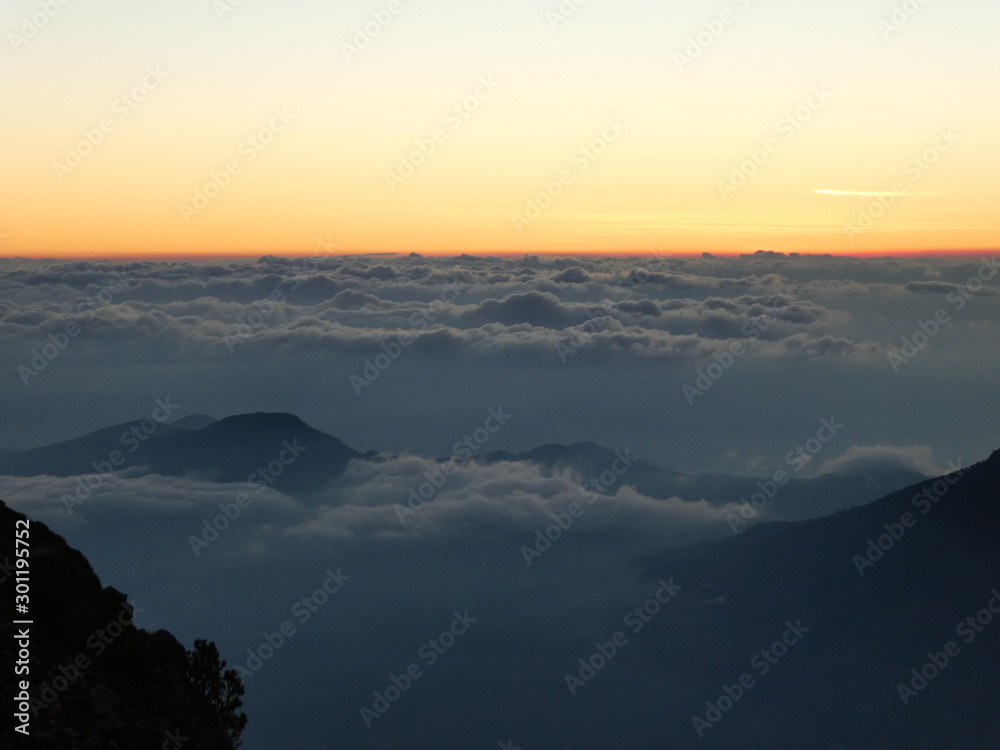 Sonnenaufgang am Vulkan Acatenango