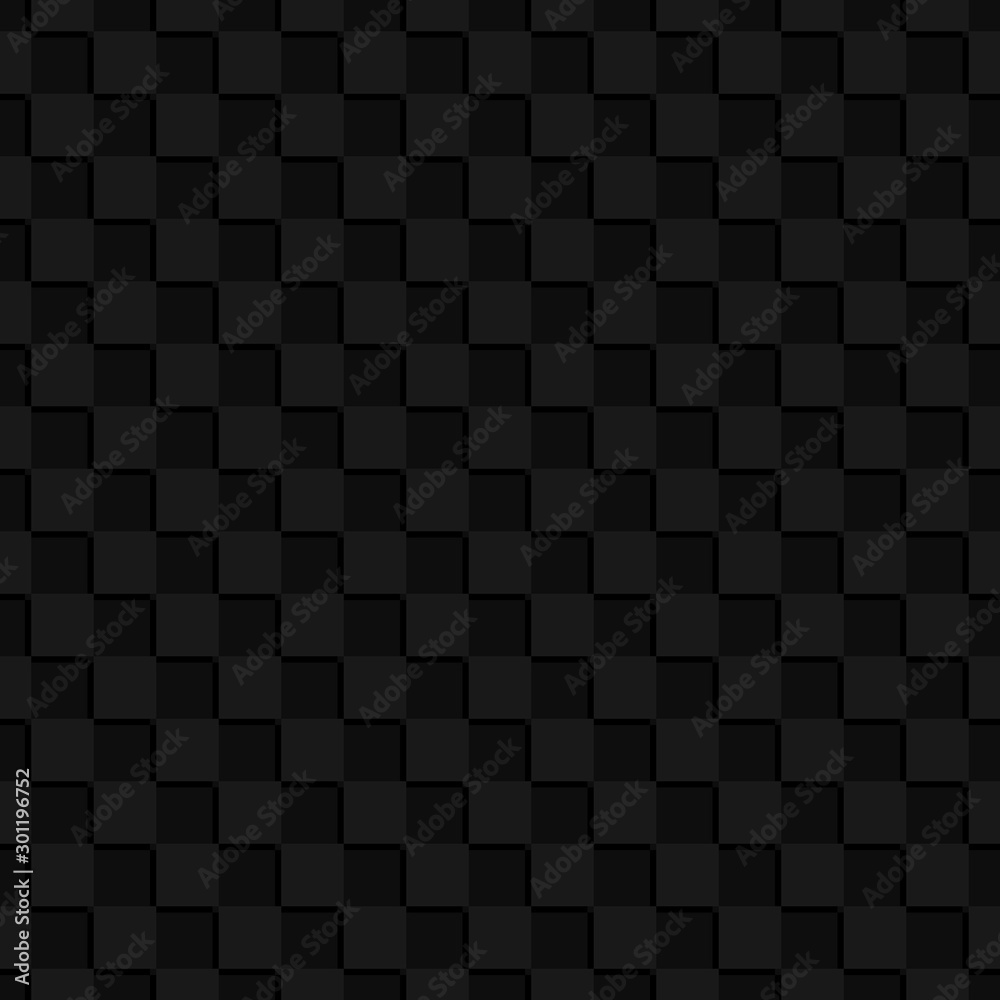 Dark texture in cell. Seamless abstract volume pattern.
