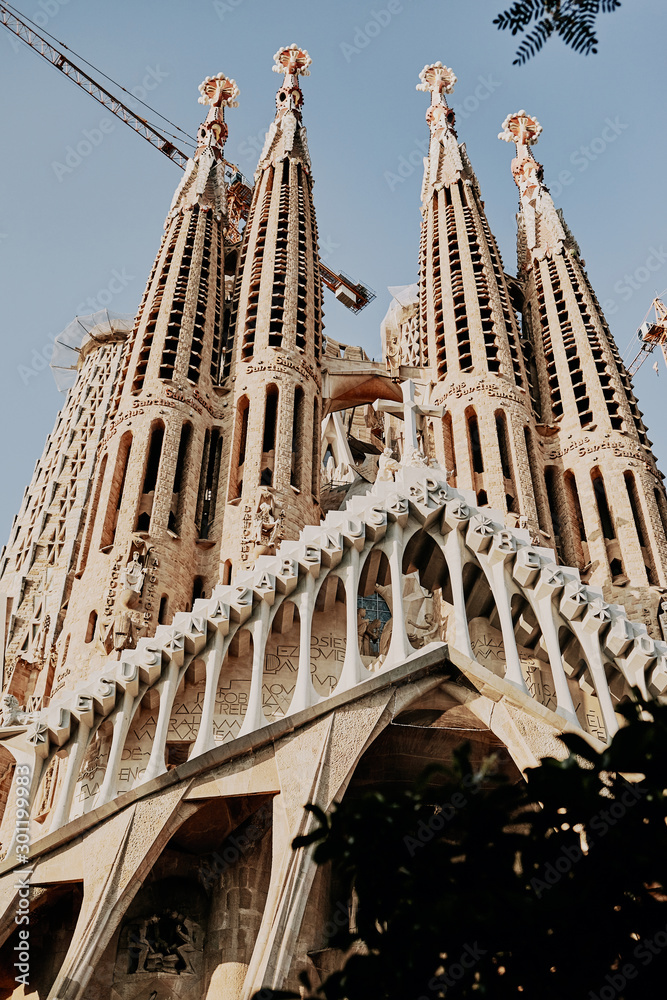 Sagrada Familia church in Barcelona. Church of the Holy Family.