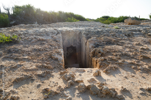 The archaeological excavations in ancient cemetery of Makronisos, Cyprus photo