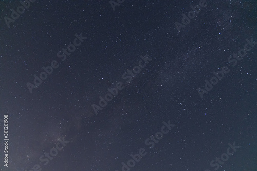 Fototapeta Naklejka Na Ścianę i Meble -  The sky and star in the mid night time.Night landscape and milky way.Universe and space background.