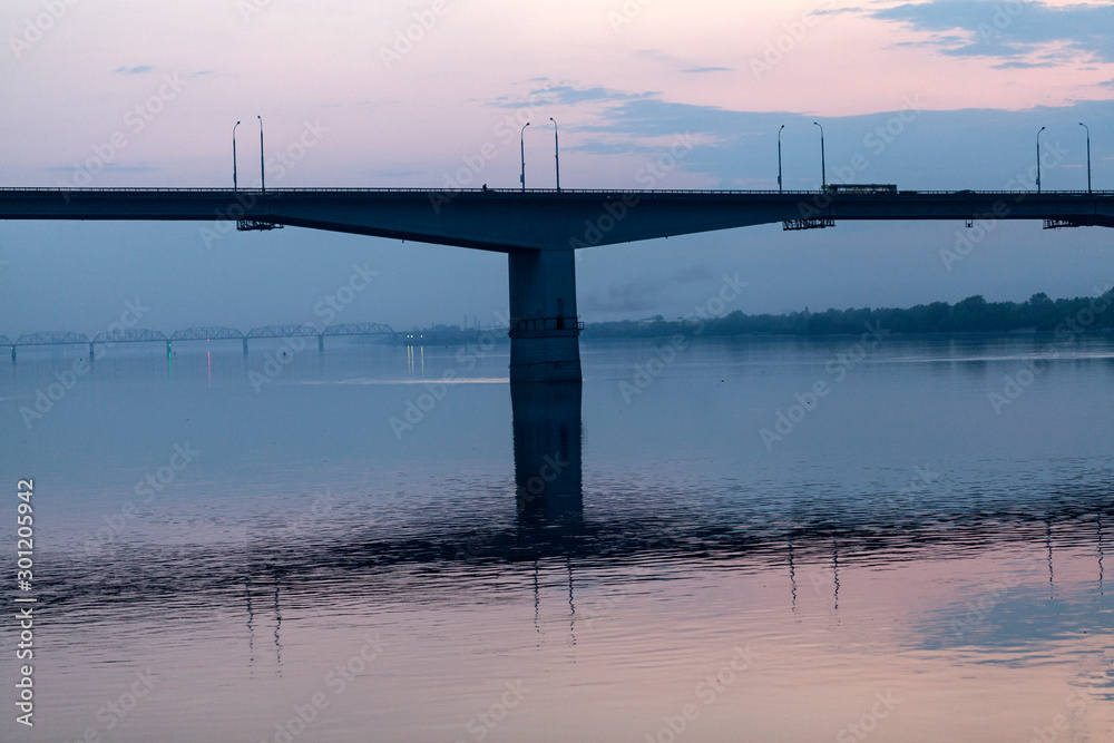 Fototapeta premium bridge at sunset