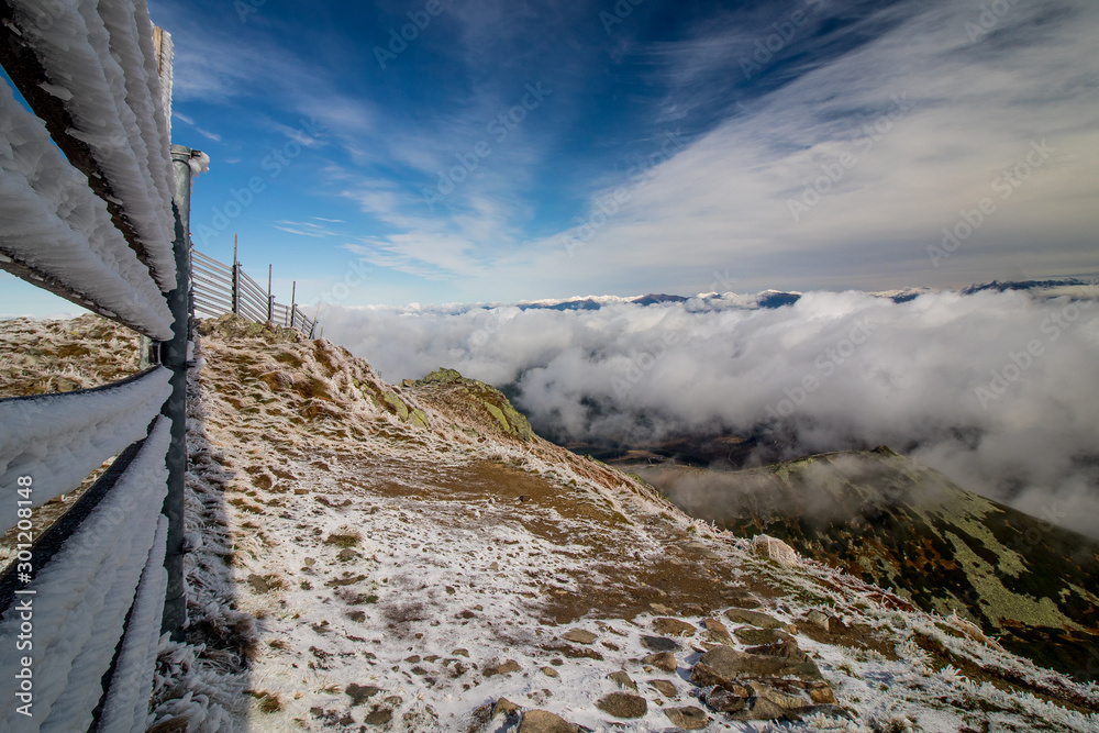 Inversion by peak Chopok in Low Tatra Mountains