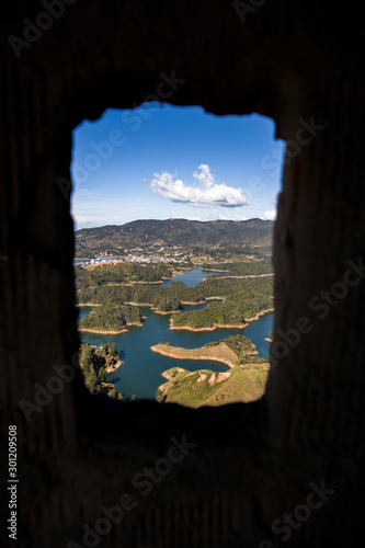 Guatape lake in Antioquia, ...