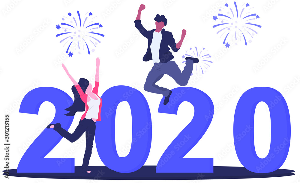 Happy New Year 2020 logo text design. 2020 wishes. Brochure design template, Happy New Year 2020, Celebrating 2020, card, banner. Vector illustration Happy New Year 2020 logo text design. 2020 wishes. Brochure design template, Happy New Year 2020, Celebrating 2020, card, banner. Vector illustration