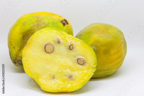 Fruit of the Eugenia stipitata called Araza and typical from the Amazon region in South America photo