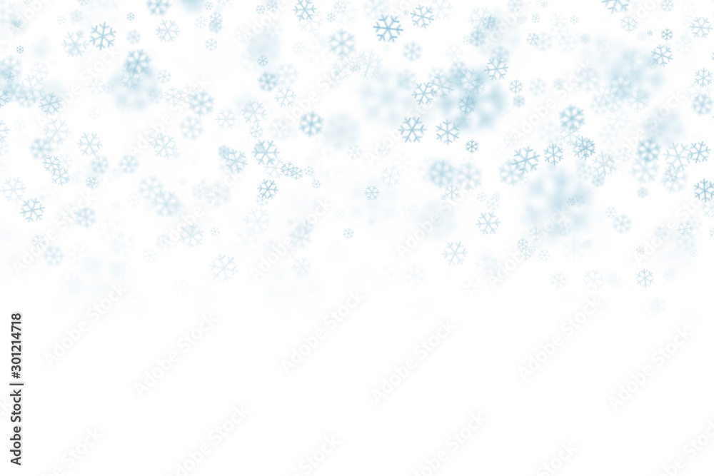 abstract with snowflakes on white background