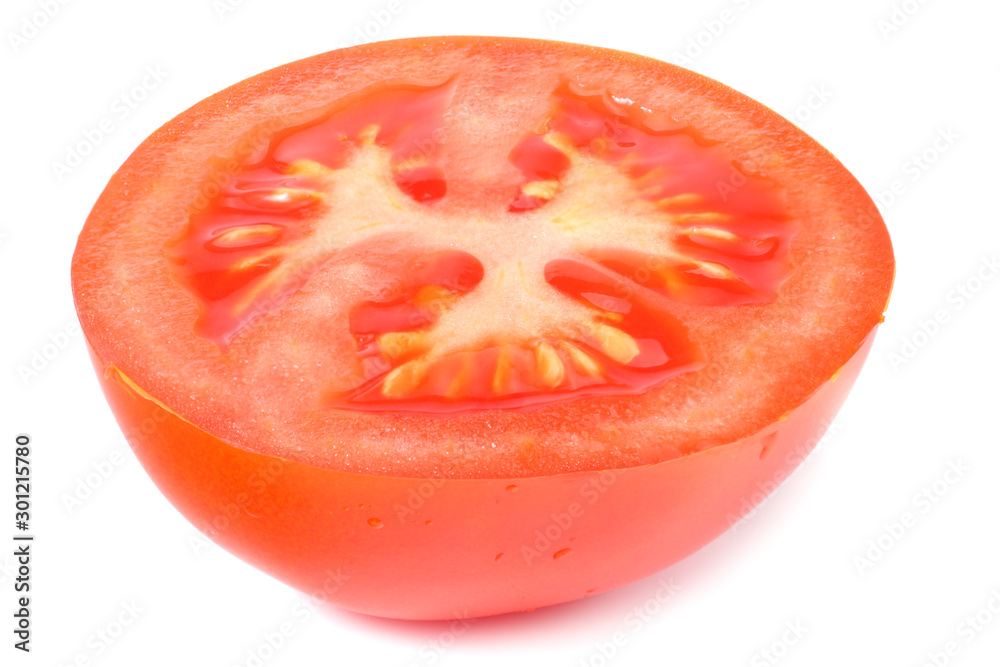 slice of tomato isolated on white background slice of tomato isolated on white background