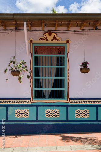 Detail from colorful facade...