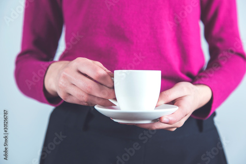 woman hand cup of coffee