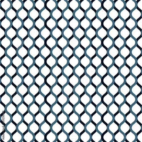 Seamless pattern simple style wave, curl, ridge, geometry, fish scale, line up in colors, in blue green, navy, dark blue, gray, decorated wallpaper background for website, wrapping paper, scrapbook,