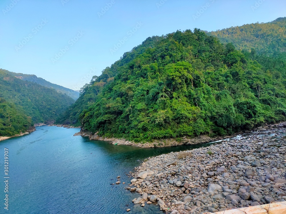 river in mountains