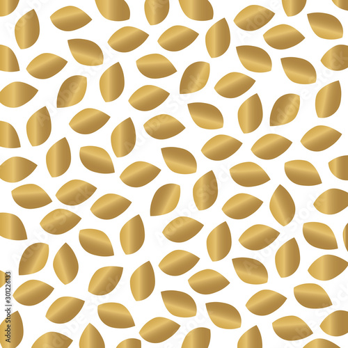 golden leaves pattern - vector illustration