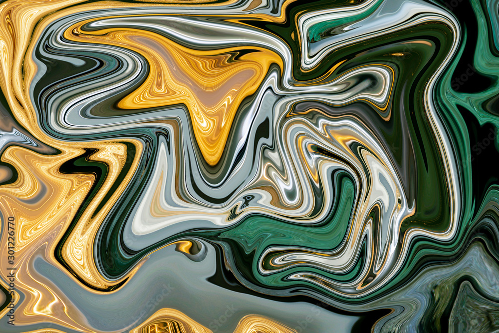 Abstraction in multicolored smooth lines of a wavy texture. Blurry colors of a colored background.