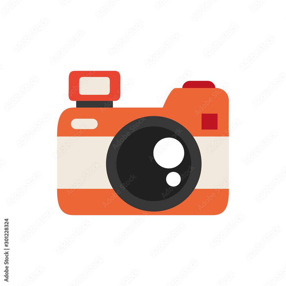 Isolated camera icon flat design Isolated camera icon flat design