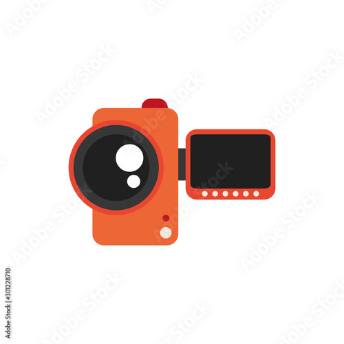 Isolated videocamera icon flat design