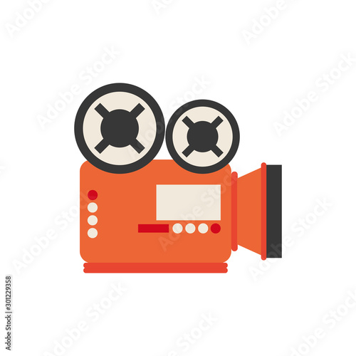 Isolated videocamera icon flat design