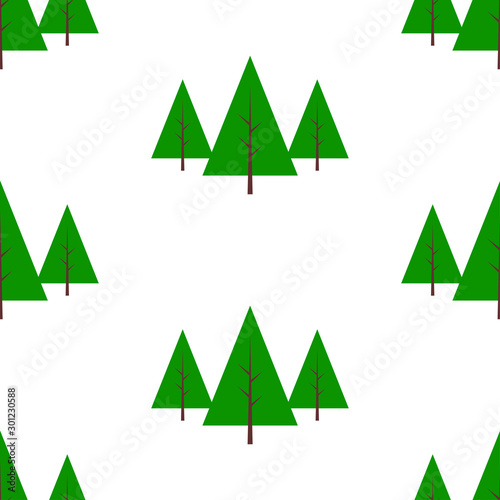 Green Christmas trees isola...