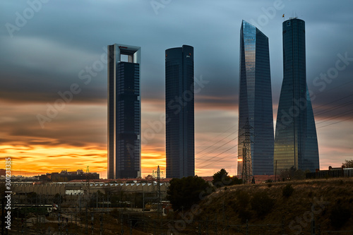 The four towers of madrid Spain