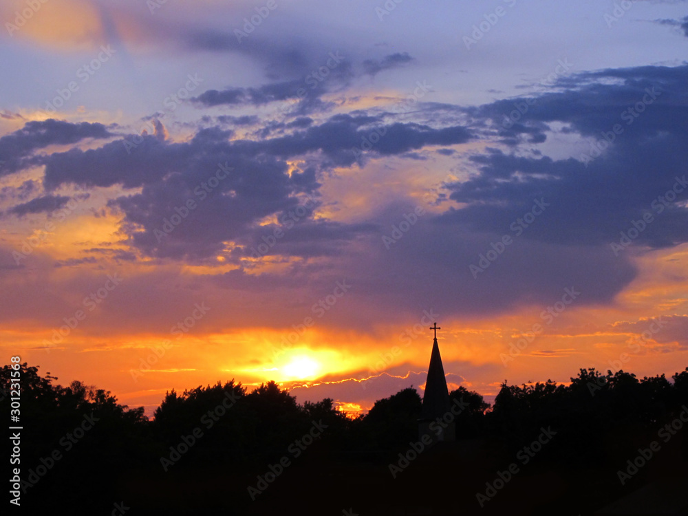 Sunset after storm