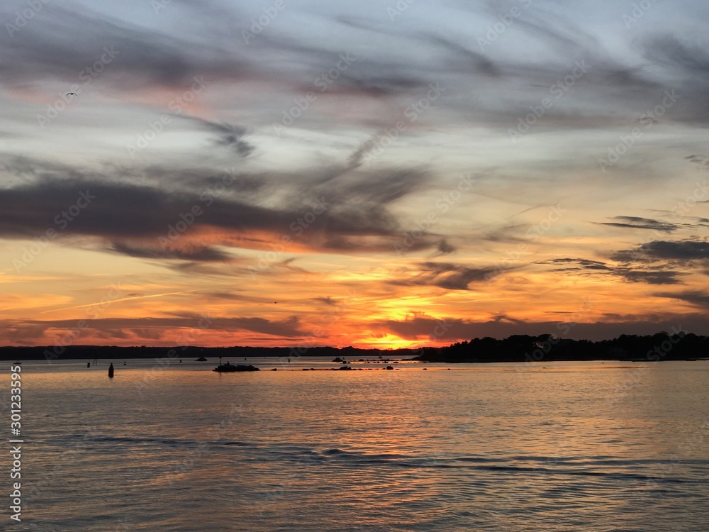 Fototapeta premium sunset over sea
