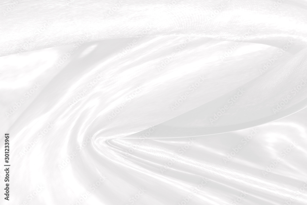 Fototapeta premium soft white shine fabric abstract curve white background