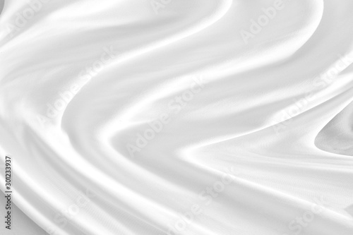 soft white fabric abstract curve white background