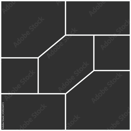 Photo frames collage. Template for wall gallery. Vector illustration. EPS 10.