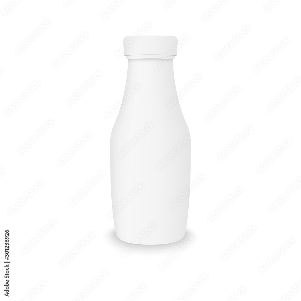 3d mockup of plastic realistic bottle. Vector packaging mockup template for food fluid products. 3d mockup of plastic realistic bottle. Vector packaging mockup template for food fluid products.