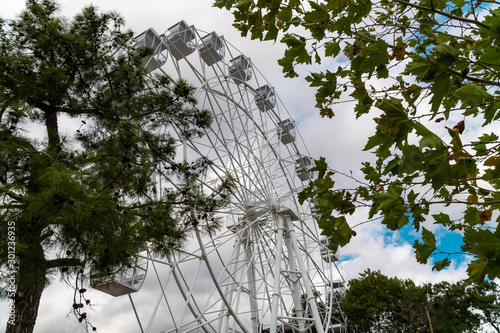 Ferris wheel on the background of the sky in the amusement Park of Gelendzhik.