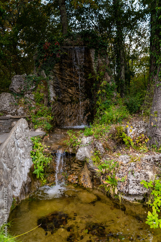 Streams, rivers and waterfalls of mountain forests in the vicinity of Gelendzhik.