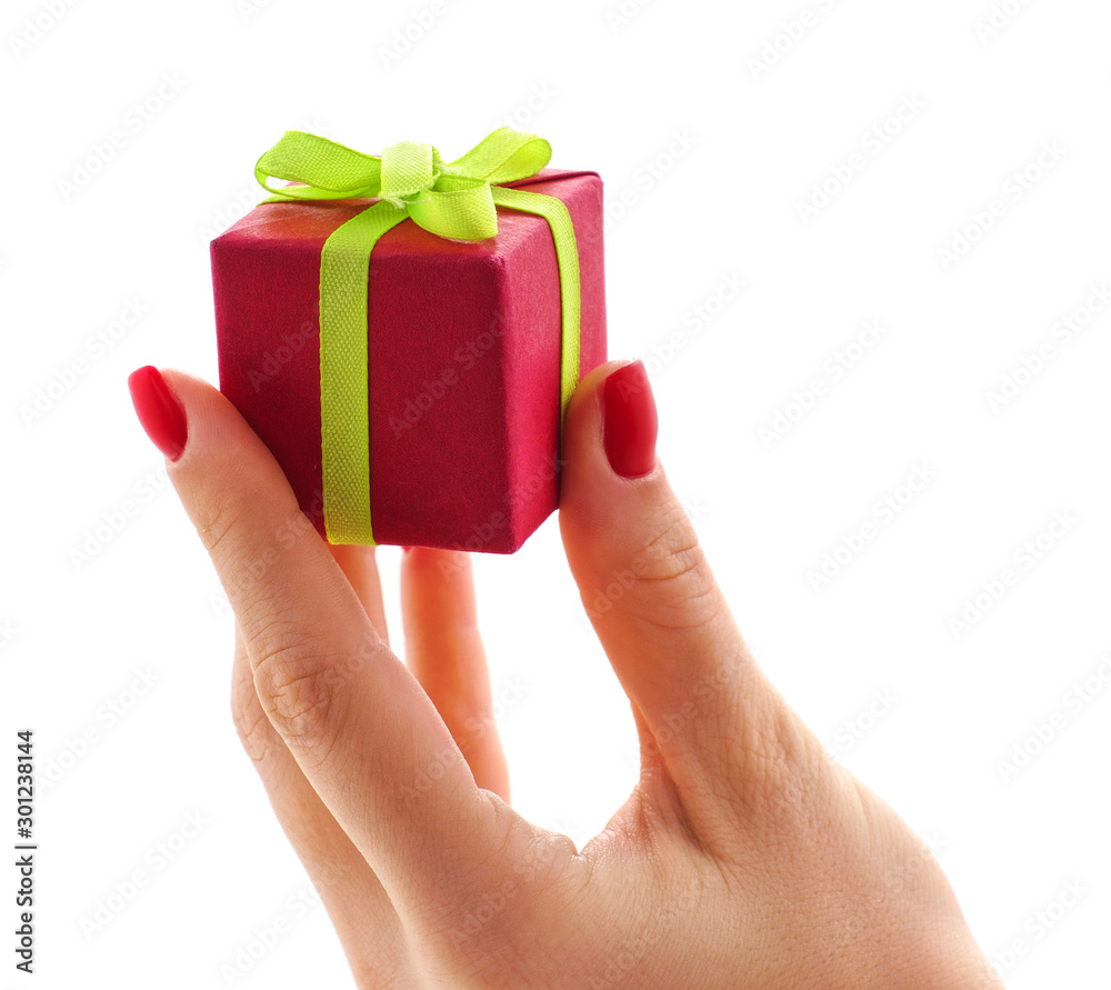 Present in hand. Present in hand.