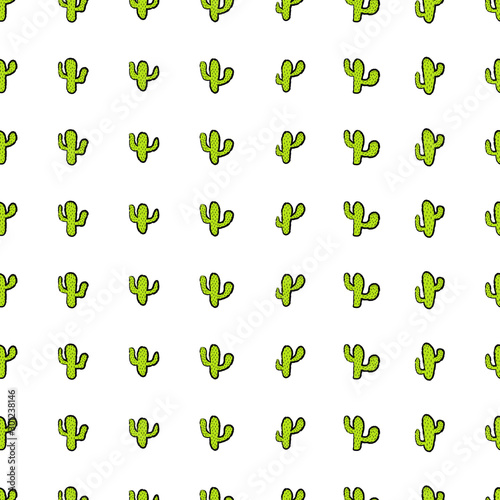 Cartoon Cactus Plant Print. 