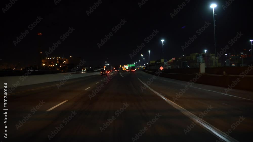 Port of Los Angeles Seaside Freeway Driving Plate Set 2 Front View at Pier S Ave Port of Los Angeles Seaside Freeway Driving Plate Set 2 Front View at Pier S Ave