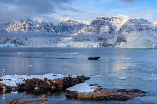 Arctic landscape - Scoresbysund - Greenland photo