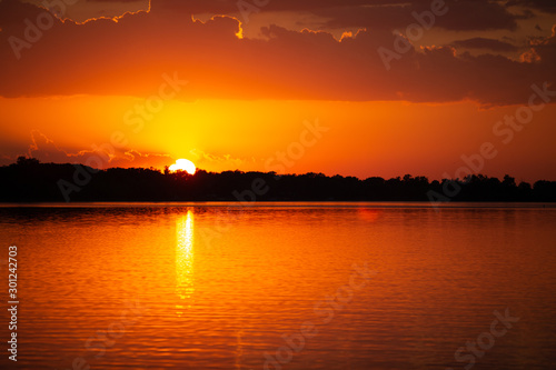 Sunset over Norway Lake
