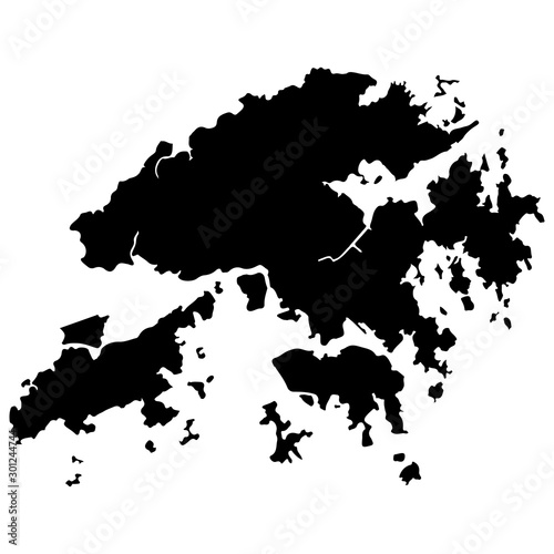 Hong kong map vector illustration eps 10 photo