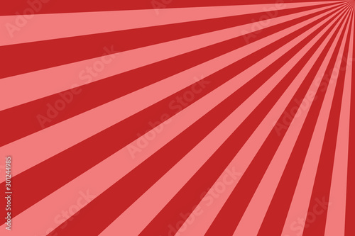 Vector simple sunburst background. Stripes in retro pop art style