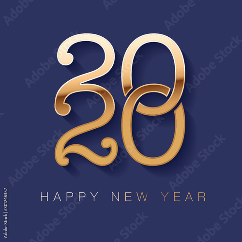 Carte de nouvel an et bonne année 2020
