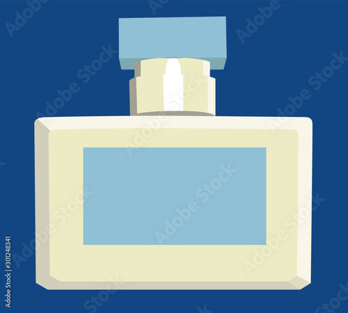 Parfums vector illustration isolated blue background