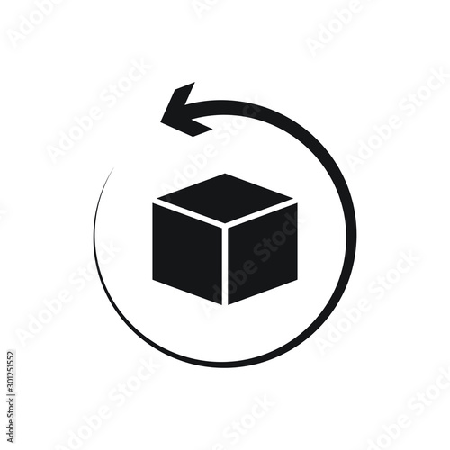 return package icon design isolated on white background. Vector illustration photo